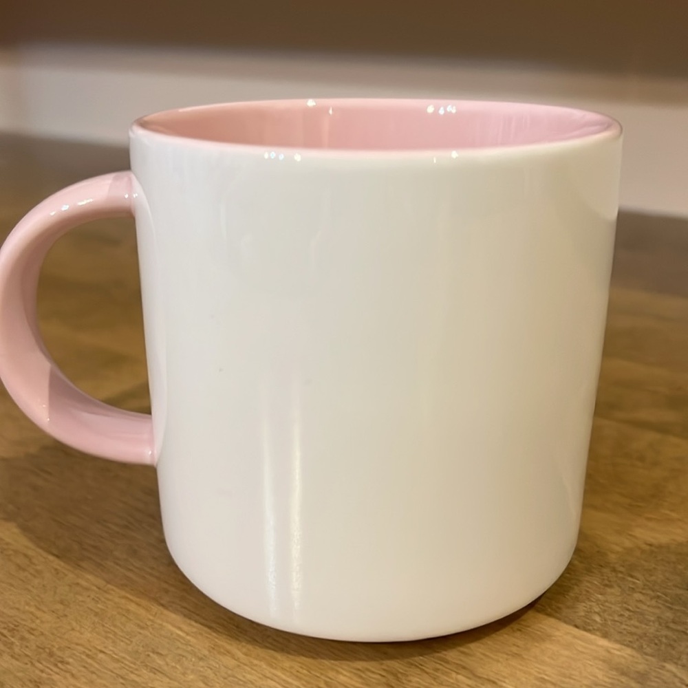 Pink and White Mug with Fun Quote it’s an “Add to Cart” kind of day NWOB - Picture 3 of 4